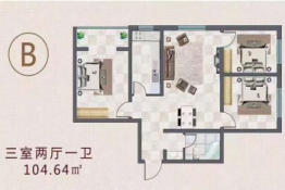 平阳鑫城3室2厅1厨1卫建面104.64㎡