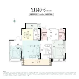 碧桂园·公园上城4室2厅1厨2卫建面143.00㎡