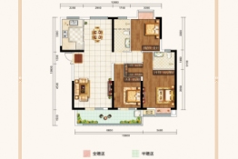 金地学府3室2厅2卫建面125.06㎡