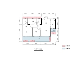 丽雅·珑璟台3室2厅1厨2卫建面105.00㎡