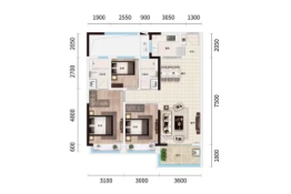 融创玖园3室2厅1厨2卫建面103.32㎡