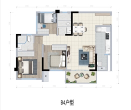 敏捷星汇源著3室2厅1厨2卫建面85.00㎡