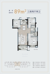 禹洲|融信CONE玺湾3室2厅1厨2卫建面89.00㎡