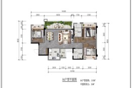 奥园锦官芳华3室2厅1厨2卫建面110.00㎡