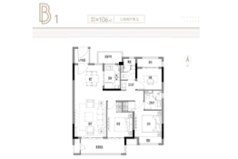 时光峯汇3室2厅1厨2卫建面106.00㎡