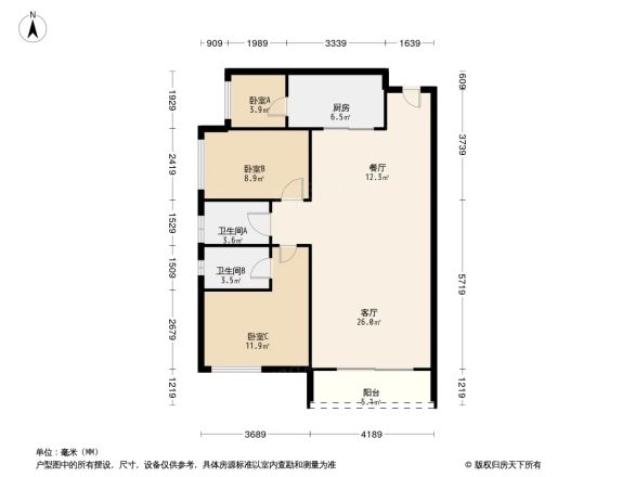 奥园金域商住楼户型图