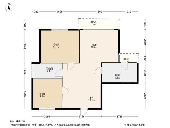城东名门商住楼户型图