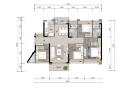 龙光·玖悦台4室2厅1厨2卫建面114.00㎡