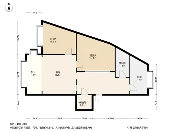 飞天家园B区户型图