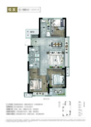 碧桂园招商珺悦家园3室2厅1厨2卫建面100.00㎡