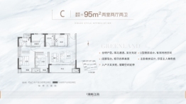 绿地·潮映江南2室2厅1厨2卫建面95.00㎡