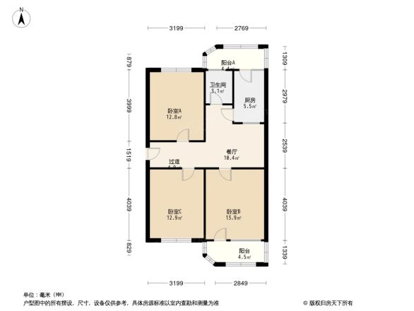 粮食局宿舍户型图