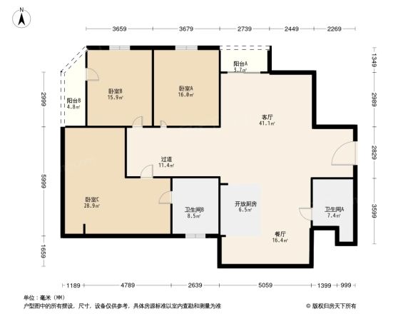 碧海云天户型图