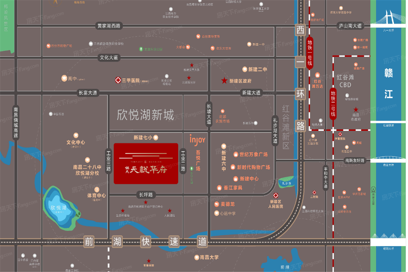 锦天天悦华府交通图
