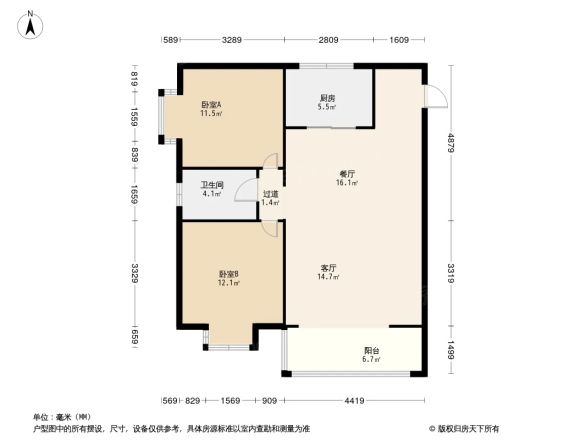 北岸晏城户型图