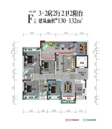 梦成·东安府5室2厅1厨2卫建面130.00㎡