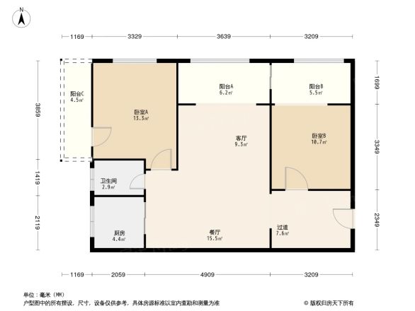 银滩融鑫苑户型图