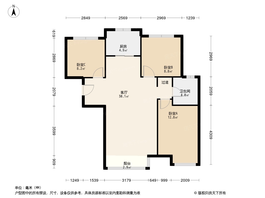 汇福悦榕湾户型图图片