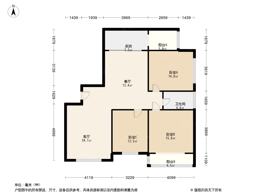 唐城101户型图图片