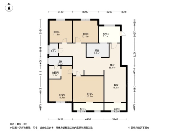 云龙湖悦府户型图
