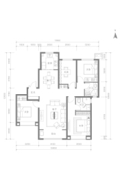 融创·壹品南湖4室2厅1厨2卫建面143.00㎡