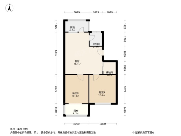 园林小区二区户型图