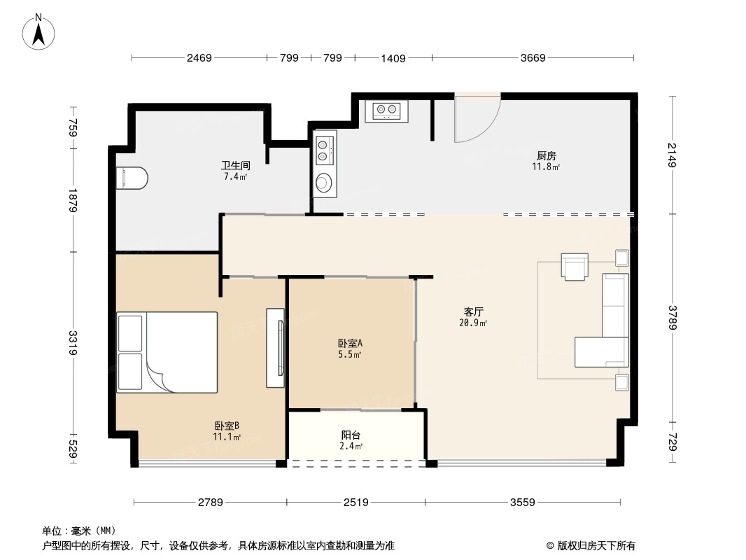 户型图1/2