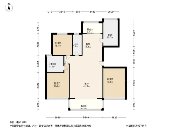 卧龙家园户型图