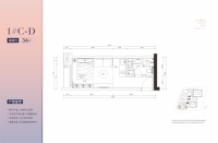 1栋C座D户型（34㎡）