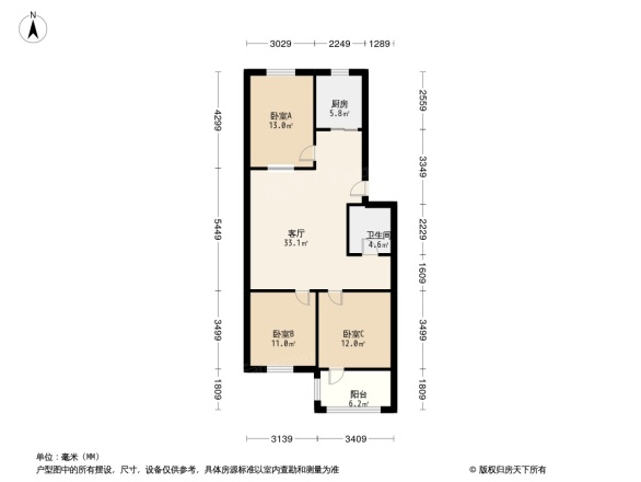 地中海·涑堤晟园户型图