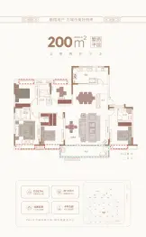 融翔·翔茂中心5室2厅1厨3卫建面200.0㎡