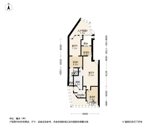 金色花园一期户型图