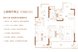 新力·长湖映月3室2厅1厨2卫建面109.00㎡