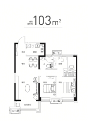 荣盛碧桂园云鼎3室2厅1厨1卫建面103.0㎡