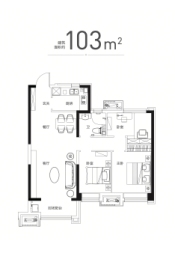 荣盛碧桂园云鼎3室2厅1厨1卫建面103.00㎡