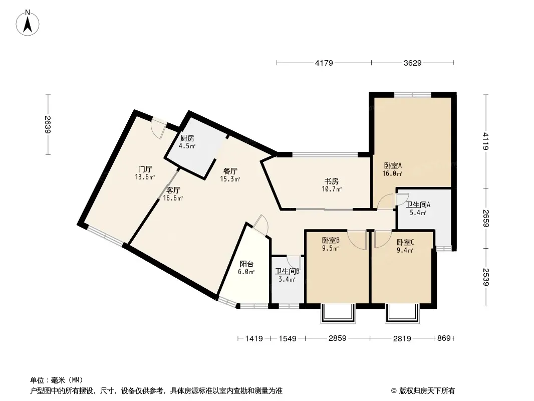 橙花风景户型图
