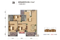 宝峰文苑B(108.11㎡）户型图