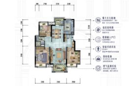 林语苑3室2厅1厨1卫建面90.00㎡