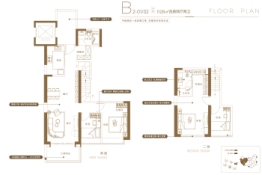 越秀·天悦江湾4室2厅1厨2卫建面128.00㎡