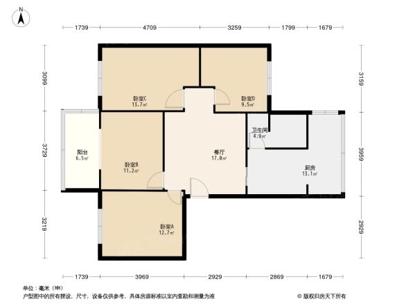 万年场横街17号院户型图