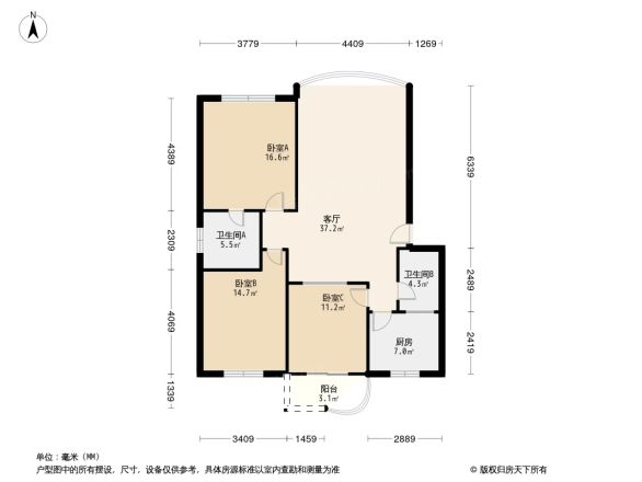 富豪庭苑户型图