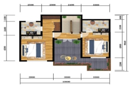 蝶恋花小镇4室2厅1厨3卫建面180.50㎡