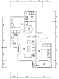 金桥书香苑2室2厅1厨1卫建面94.39㎡