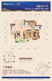 嘉洋·外滩一号3室2厅1厨2卫建面111.58㎡