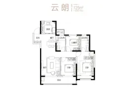 美的·云筑3室2厅1厨2卫建面125.00㎡