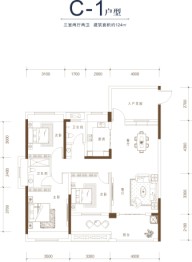 碧溪天地3室2厅1厨2卫建面124.00㎡