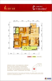 涟邵北苑3室2厅1厨2卫建面130.09㎡