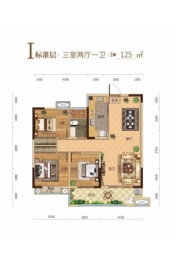 滨河名邸3室2厅1厨1卫建面125.00㎡