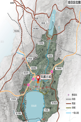 凤麓古城交通图