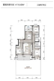 金科华地·公元九墅3室2厅1厨2卫建面116.62㎡